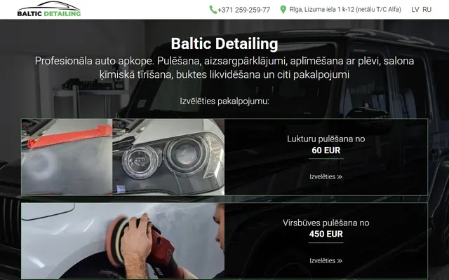 Auto pulēšana - Baltic Detailing — auto detailing studija